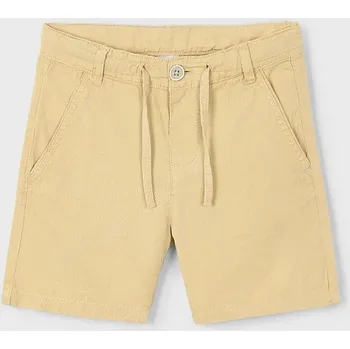 Chlapecké kraťasy Dětské šortky s příměsí lnu Mayoral béžová barva, 3226 3226.5H.Mini.PPYA 12X, vel. 110