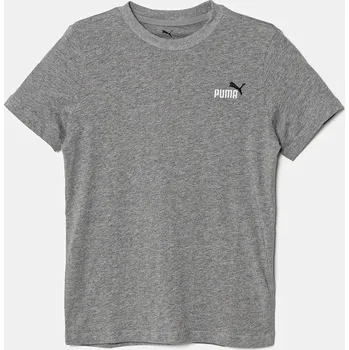 Chlapecké tričko Dětské bavlněné tričko Puma ESS 2 COLOR Small No. 1 Logo Tee šedá barva, s aplikací, 685779 90X, vel. 116
