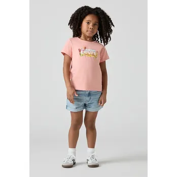 Pánské kraťasy Dětské riflové kraťasy Levi's MINI MOM SHORT W EMBROIDER 3EM218 modrá 05X, vel. 92