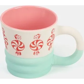 Sinsay - Vánoční hrnek s motivem cukrovinek - bílá - 385GC-00X - 385GC-00X-ONE