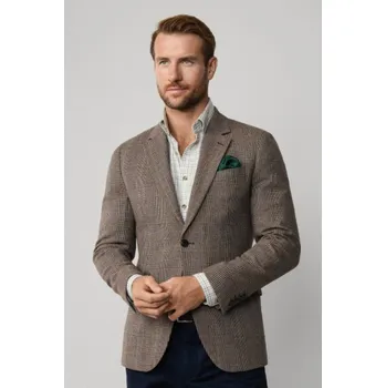 Dámské sako BLEJZR HACKETT LONDON COUNTRY CHECK CC BROWN