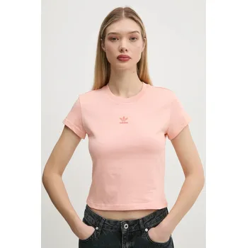 Bavlněné tričko adidas Originals Essential oranžová barva, JC8971 24X, vel. S