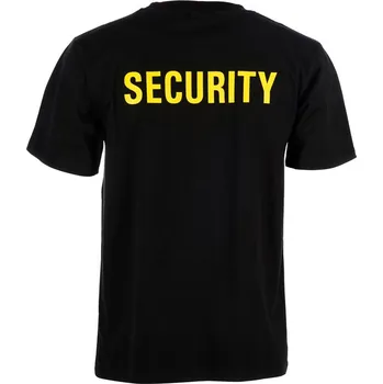 Pánské tričko Tričko s potiskem SECURITY žluté Z0091 Ž Barva: Černá, Velikost: 3XL