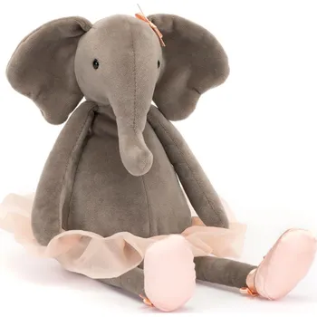 plyšák JELLYCAT Plyšová sloní balerína 33 cm broskvová
