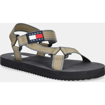 Dámské sandále Sandály Tommy Jeans CASUAL SANDAL pánské, béžová barva, EM0EM01563 80X, EUR 44