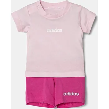 Kojenecká souprava Dětská bavlněná souprava adidas růžová barva, JC9744 30X, vel. 62