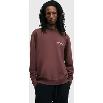 Dámská mikina Bavlněná mikina AllSaints UNDERGROUND M033NB burgundské 93X, vel. XXL