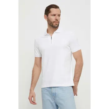 Pánské tričko Bavlněné polo tričko Calvin Klein K10K112754 bílá 00A, vel. M