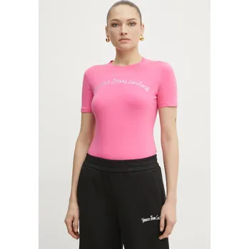 Pánské tričko Tričko Versace Jeans Couture růžová barva, 78HAHC08 CJ02C 78HAHC08.CJ02C 42A, vel. M