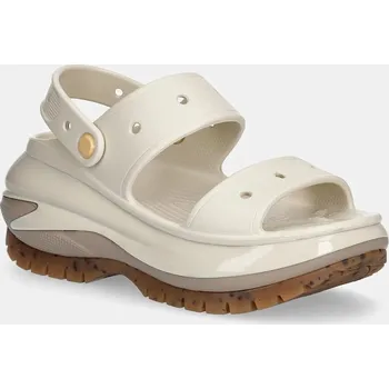 Dámské pantofle Pantofle Crocs Classic Mega Crush Sandal dámské, hnědá barva, na platformě, 207989.214 84X, EUR 39/40