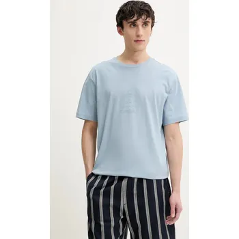 Bavlněné tričko HUGO 50538246 modrá 95X, vel. XL