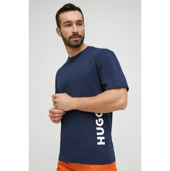 Plážové tričko HUGO T-SHIRT RN RELAXED 50493727 námořnická modř 59X, vel. S
