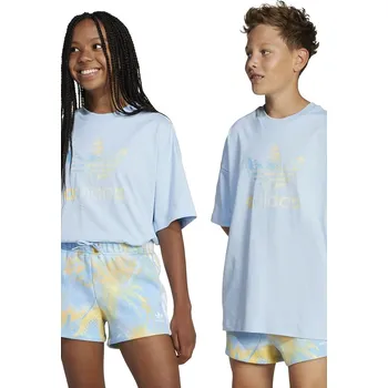 Dětské bavlněné tričko adidas Originals modrá barva, s potiskem, JD2915 50X, vel. 176