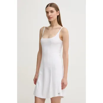 Dámské šaty Šaty Calvin Klein Jeans J20J225269 bílá 00X, vel. XS