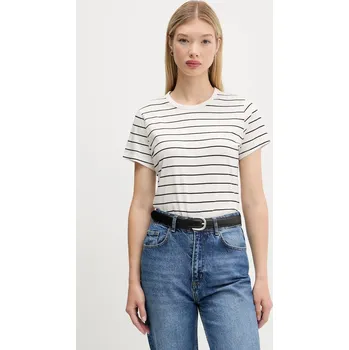 Pánské tričko Bavlněné tričko Abercrombie & Fitch bílá barva, KI139-5309 KI139.5309.123 01X, vel. L