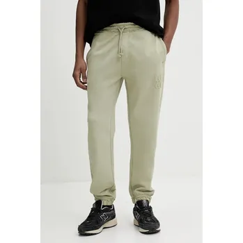 Bavlněné tepláky HUGO zelená barva, s aplikací, 50535287 77X, vel. XL