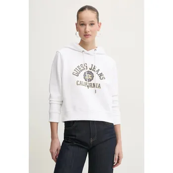 Pánská mikina Bavlněná mikina Guess Jeans W5RQ29.K68I4 bílá 00X, vel. M