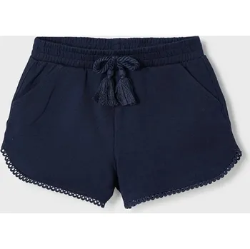 Chlapecké kraťasy Dětské bavlněné šortky Mayoral tmavomodrá barva, hladké, nastavitelný pas, 607 607.6P.Mini.PPYA 59X, vel. 98