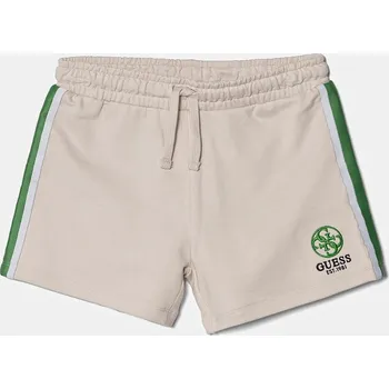 Dětské bavlněné šortky Guess J5RD09.KAD74.PPYA béžová 08X, vel. 122-125