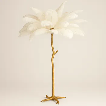 Stojací lampa Floor lamp 7002-FL-6 6xE14 Gold & White 180cm