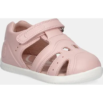 Dívčí sandály Dětské kožené sandály Biomecanics růžová barva, 252165 252165.19.23 30X, EUR 22