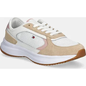 Pánské tenisky Sneakers boty Tommy Hilfiger SPORTY RUNNER béžová barva, FW0FW08644 12X, EUR 39