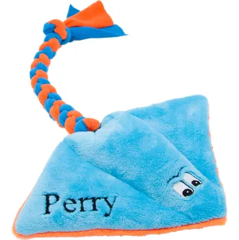 Hračka pro psa Hračka pro psa se jménem – velký rejnok Horní barva: zelená, Barva bříška: růžová