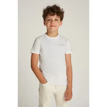 Chlapecké oblečení Dětské bavlněné tričko Tommy Hilfiger KS0KS00594.122.176.PPYA bílá 00X, vel. 176