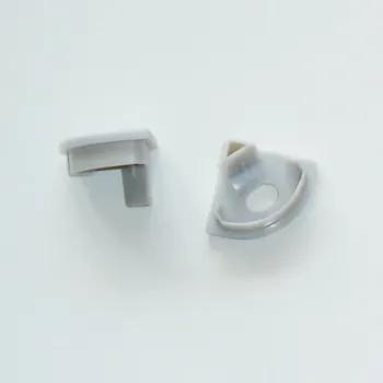 LED lišta LED koncovka pro alu profil "čtvrtkruh" 16x16mm, 2ks