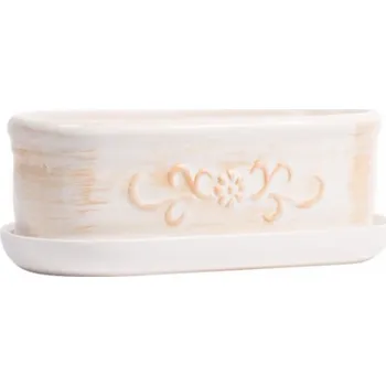 Hrnec Dětský hrnec, O 32,5 cm x 12,5 cm, bílá/oranžová