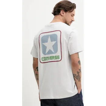 Pánské tričko Bavlněné tričko Converse 10027993.A03 šedá 09X, vel. L