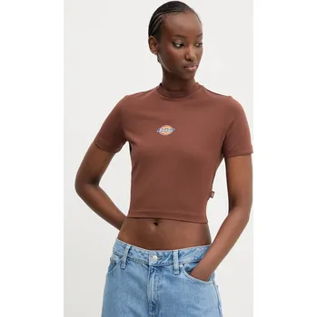 Tričko Dickies hnědá barva, DK0A4XPOK471 88X, vel. XL