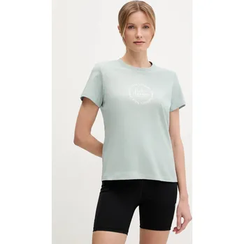 Pánské tričko Bavlněné tričko Helly Hansen CORE GRAPHIC zelená barva, 54592 97X, vel. XS