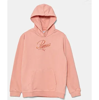 Chlapecká mikina Dětská mikina Puma ESS SCRIPT Hoodie TR 685806 oranžová 32X, vel. 176