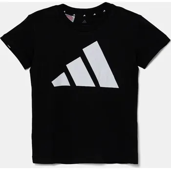 Dětské bavlněné tričko adidas JC9624 černá 99X, vel. 170