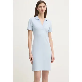 Dámské šaty Šaty Tommy Hilfiger modrá barva, mini, WW0WW42567 50X, vel. XS