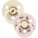 BIBS Dudlíky COLOUR Bumblebee ivory-mix vel.1, z přírodního kaučuku 2ks