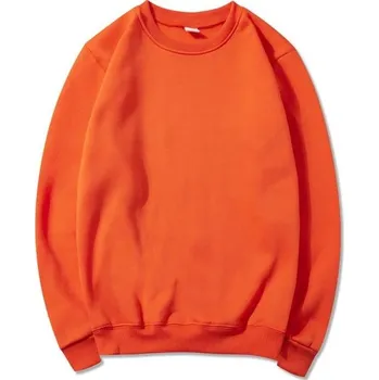 Pánská móda Pánská mikina jednobarevná v různých barvách Pohodlná mikina z polyesteru pro každodenní nošení Stylový základ šatníku pro muže oranžová L