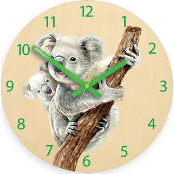 Hodiny Dětské nástěnné hodiny Ami Koala 30 cm vícebarevné