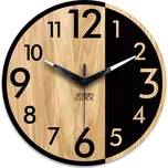 Dřevěné nástěnné hodiny Alfred 33 cm dub přírodní/černé