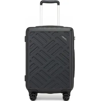 Kabinový skořepinový kufr 31 L - Geometrický vzor - ABS+PC - Supercase - černý