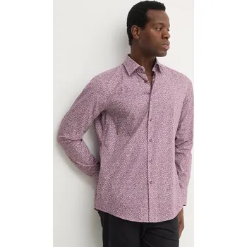 Pánská košile Košile BOSS pánská, růžová barva, regular, s klasickým límcem, 50533021 34X, vel. 41