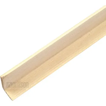 soklová lišta Dřevěné lišty rohové vnější 34x34x2500 - smrk L3434