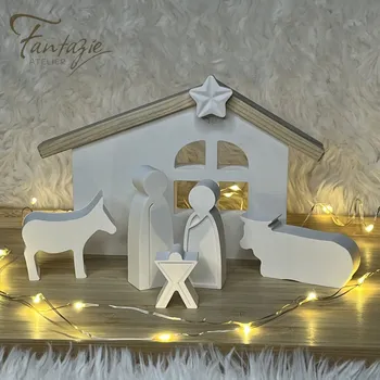 Ateliér Fantazie - Vánoční dekorace Betlém - středně velký