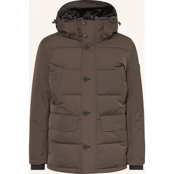 Pánský zimní kabát Strellson Pánská Parka Plaza 2.0 S Umělou Kožešinou, tmavě...