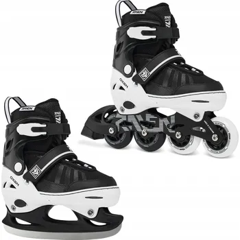 Sport Brusle 2v1 Raven Oxen WHITE ABEC9 Velikost bruslí: EU 38-42, Typ nože: Dámský (se zoubky)