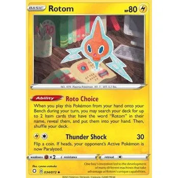 Sběratelská karetní hra Pokémon SHF 034/072 Rotom - Shining Fates Stav: Near Mint, Verze: NORMAL