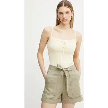 Bavlněný top Guess REINA béžová barva, W5GR40 Z3NX0 W5GR40.Z3NX0 01X, vel. XL