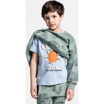 Chlapecké tričko Dětské tričko Coccodrillo modrá barva, s potiskem, SAGE TIME BOY KIDS WC5143202SBK 55X, vel. 92