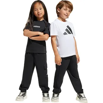 Chlapecké kalhoty Dětské bavlněné tepláky adidas JC9754 černá 99X, vel. 104